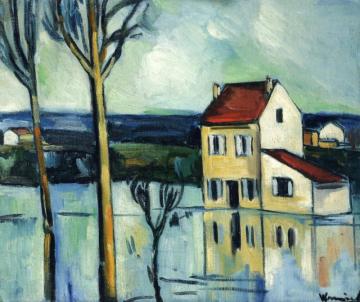 House On The Banks Of A River Artwork by Maurice De Vlaminck