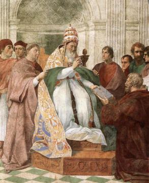 Gregory IX Approving the Decretals (Stanza della Segnatura) Artwork by Raphael