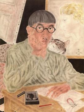 Self-Portrait Artwork by Tsuguharu Foujita