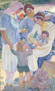 Young Mother Artwork by Maurice Denis