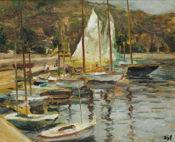 The Small Port Artwork by Marcel Dyf
