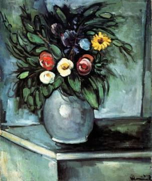 Bouquet Of Flowers On A Blue Background Artwork by Maurice De Vlaminck