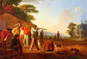 Shooting For The Beef Artwork by George Caleb Bingham