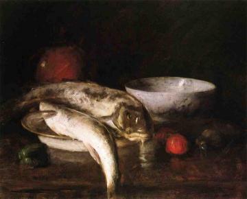 Still Life with Fish Artwork by William Merritt Chase