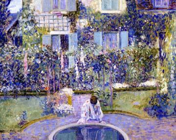 Garden Mirror Artwork by Frederick Carl Frieseke