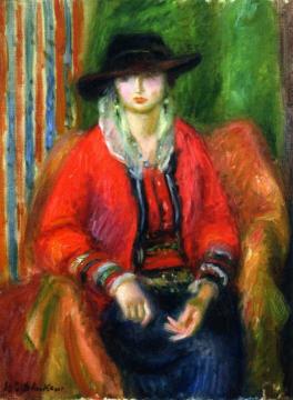 Woman In Red Jacket Artwork by William James Glackens
