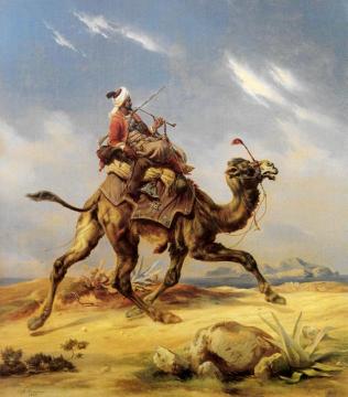 An Arab Letter Carrier Artwork by Niels Simonsen