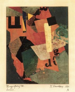 Merzzeichnung 231: Barbier Artwork by Kurt Schwitters