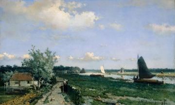 The Shipping Canal At Rijswijk Artwork by Johan Hendrik Weissenbruch