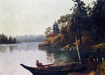 Salmon Fishing on the Northwest Coast Artwork by Albert Bierstadt