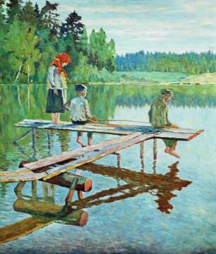 Evening Artwork by Nikolai Petrovich Bogdanov-belsky