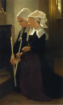Prayer at Sainte-Anne-d'Auray Artwork by William Adolphe Bouguereau