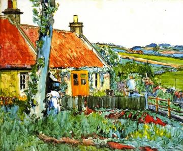 Cottage, Near Largo Artwork by George Leslie Hunter