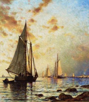 Sunset, Isle of Shoals Artwork by Arthur Quartley