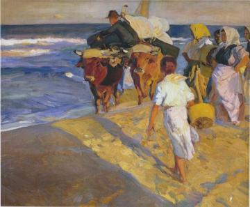 Valencia Beach Artwork by Joaquin Sorolla y Bastida
