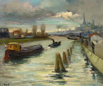 The Seine In Rouen Artwork by Marcel Dyf