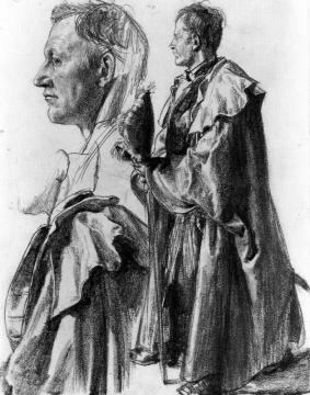 Study Of A Model For An Officer Artwork by Adolph von Menzel