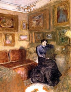 Lucie Hessel in the Small Salon, rue de Rivoli Artwork by Edouard Vuillard