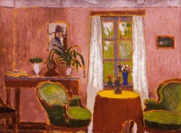 Room with Green Armchair Artwork by József Rippl-Rónai