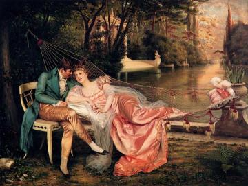Flirtation Artwork by Charles Joseph Frederick Soulacroix