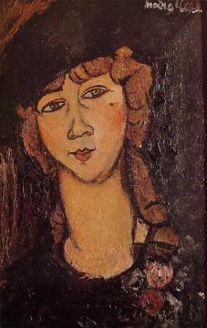 Head of a Woman in a Hat Artwork by Amedeo Modigliani