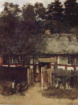 Farmhouse in Ferch Schwielowsee Artwork by Carl Eduard Schuch