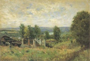 Landscape in Summer Artwork by Alfred Sisley
