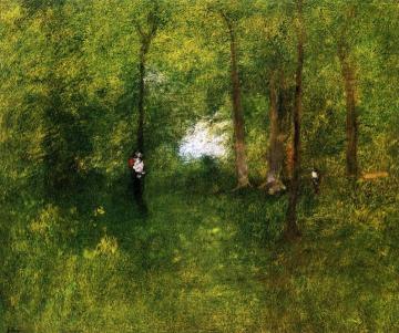 Interior of a Wood Artwork by George Inness