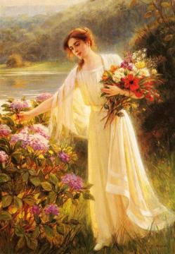Gathering Flowers Artwork by Albert Lynch