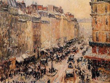 Rue Saint-Lazar under Snow Artwork by Camille Pissarro