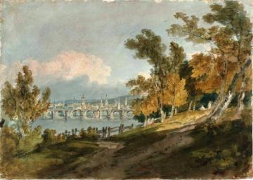 Picturesque Composition with a Distant View of Tours from the North East Artwork by Joseph Mallord William Turner