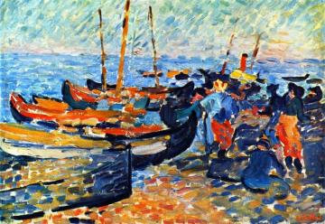 Boats At Arachon Artwork by Louis Valtat