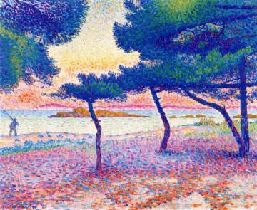 The Beach at Saint-Clair Artwork by Henri Edmond Cross