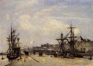 Honfleur, the Railroad Dock Artwork by Johan Berthold Jongkind