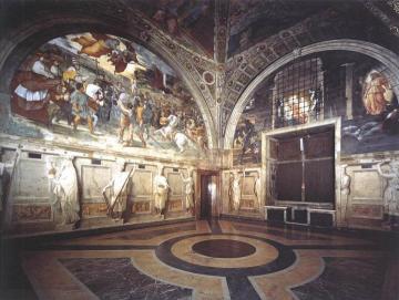 View of the Stanza di Eliodoro Artwork by Raphael