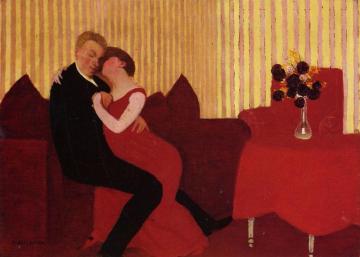 The Lie Artwork by Felix Vallotton