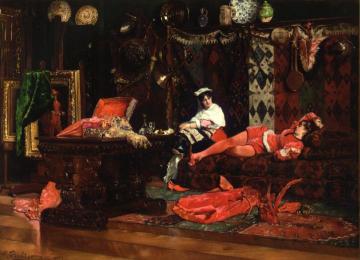 Models in Repose Artwork by Edouard Frederic Wilhelm Richter