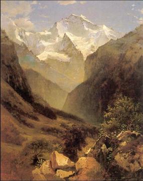 View In Swiss Alps Artwork by Alexei Kondratevich Savrasov