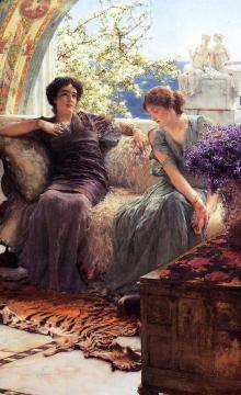 Unwelcome Confidence Artwork by Sir Lawrence Alma Tadema