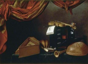 Still Life with Musical Instruments Artwork by Evaristo Baschenis