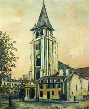 St. Germain des Pres, Paris Artwork by Maurice Utrillo
