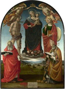 The Virgin and Child with Saints Artwork by Luca Signorelli