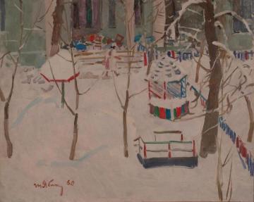 At the kindergarten Artwork by Tatiana Yablonskaya