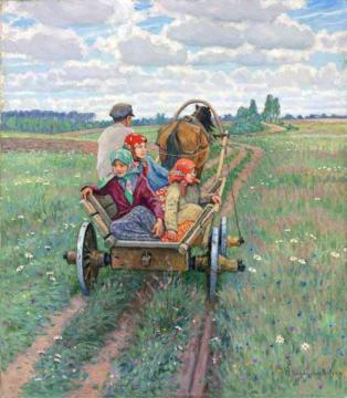 Going Home Artwork by Nikolai Petrovich Bogdanov-belsky
