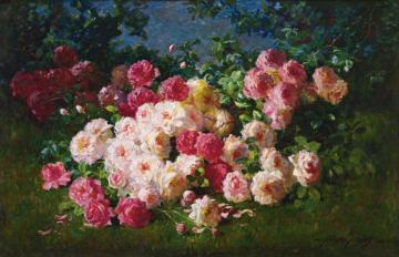 Pink And Red Roses Artwork by Abbott Fuller Graves