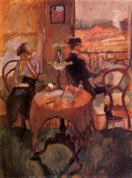 Interior Scene Artwork by Jules Pascin
