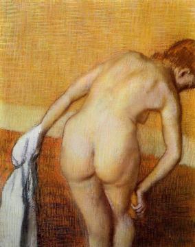 Woman Having a Bath Artwork by Edgar Degas