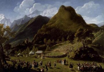 Alphirtenfest in Unspunnen Artwork by Elisabeth Vigee Le Brun