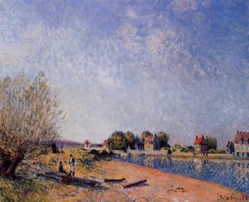 Loing Canal at Saint-Mammes Artwork by Alfred Sisley