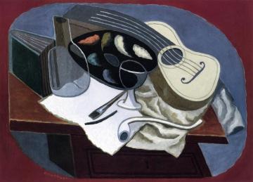 The Painter's Table Artwork by Juan Gris
